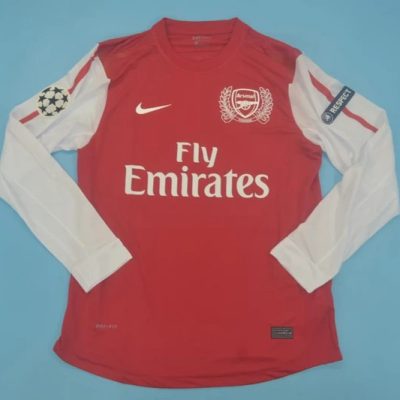 11/12 Arsenal Home Long Sleeve Retro Soccer Jersey
