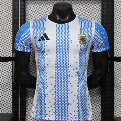 2026 Argentina Special Player Version Distinctive Dot-Gradient Blue White Soccer Jersey