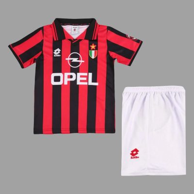 96/97 AC Milan Home Kids Retro Soccer Jersey Size 16-28