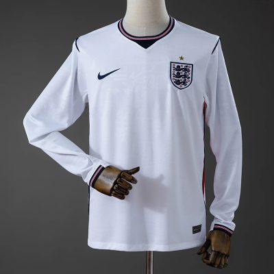 2026 England Home Long Sleeve Soccer Jersey