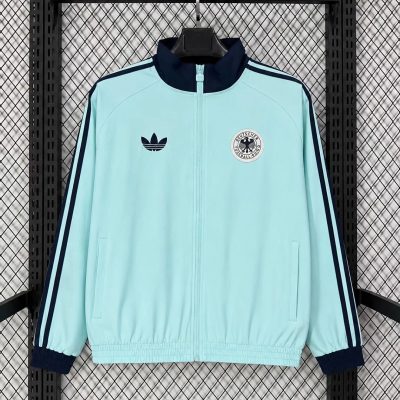 2026 Germany Trefoil Semi Flash Aqua Turquoise Windbreaker