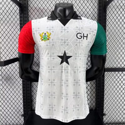 2025 Ghana Coat Of Arms White Player Version Soccer Jersey