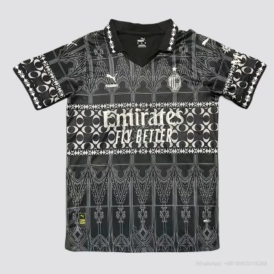 23/24 AC Milan fourth black soccer jersey yupoo