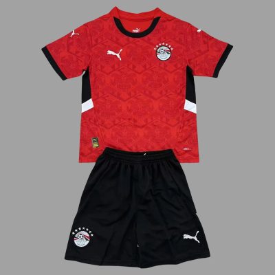 2025 Egypt Home Kids Soccer Jersey Size 16-28