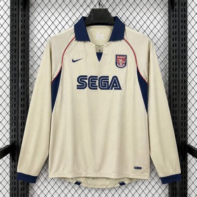 01/02 Arsenal Away Long Sleeve Retro Soccer Jersey