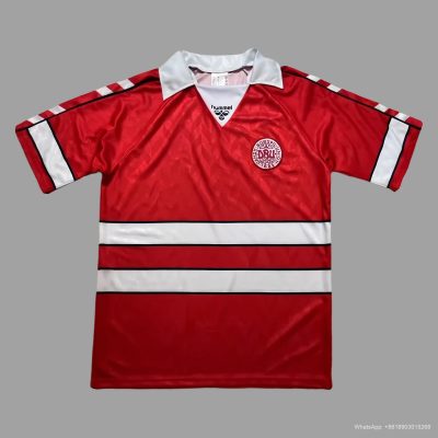 1988 Denmark home retro soccer jersey