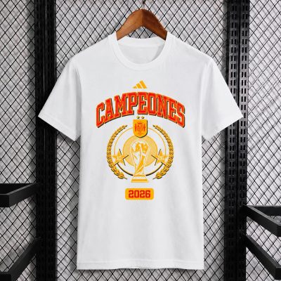 2026 Spain Campeones Cotton White T-Shirt