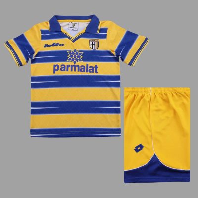 98/99 Parma Home Kids Retro Soccer Jersey Size 16-28