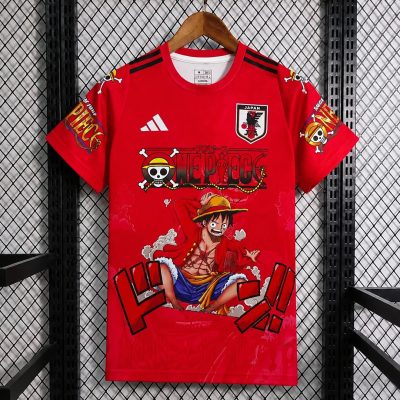 2026 Japan x One Piece Red Anime Concept Edition Soccer Jersey