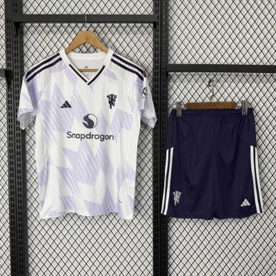 25/26 Manchester United Away Kids Soccer Jersey Size 16-28