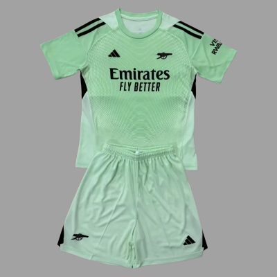 25/26 Arsenal Goalkeeper 2 Kids Soccer Jersey Size 16-28
