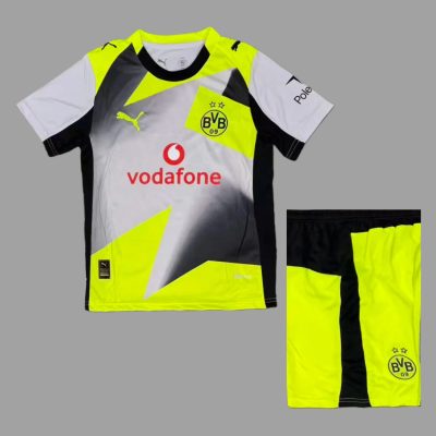 25/26 Dortmund Away Kids Soccer Jersey Size 16-28