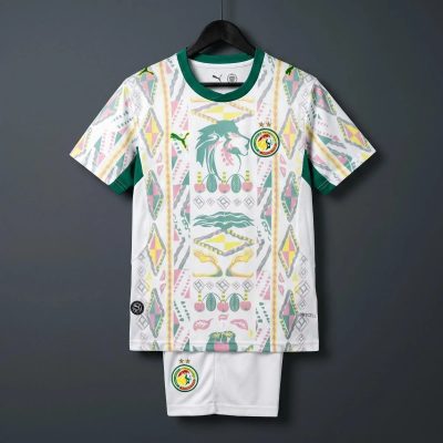 2026 Senegal Home Kids Soccer Jersey Size 16-28