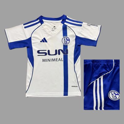 25/26 Schalke 04 Away Kids Soccer Jersey Size 16-28
