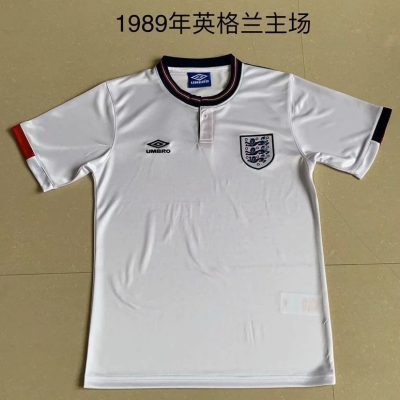 1988 England Home Retro Soccer Jersey