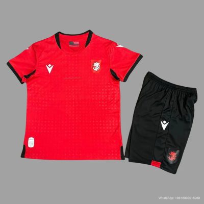 2024 Georgia third red kids soccer jersey size 16-28