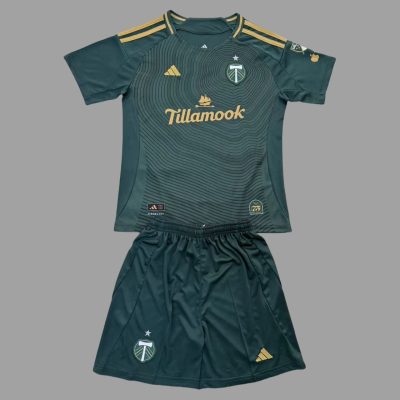 2025 Portland Timbers Home Kids Soccer Jersey Size 16-28