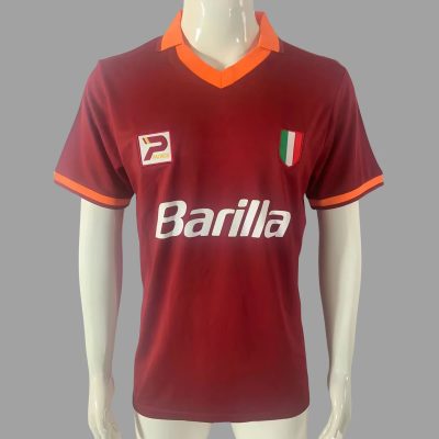 83/84 AS Roma Home Retro Soccer Jersey