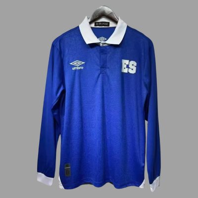 2025 El Salvador Home Long Sleeve Soccer Jersey