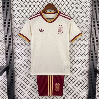 2026 Spain Away 2 Stars Kids Soccer Jersey
