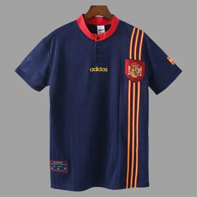 1996 Spain Away Retro Soccer Jersey