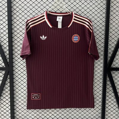 25/26 Bayern Munich Terrace Icons Wine Red Shirt