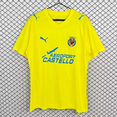 08/09 Villarreal Home Retro Soccer Jersey