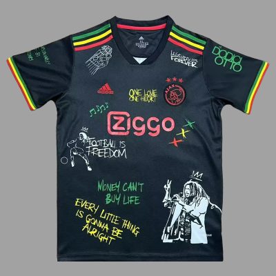 21/22 Ajax Bob Marley Black Soccer Jersey