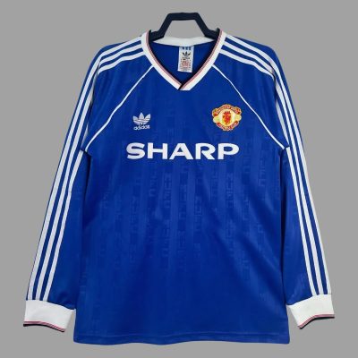 88/90 Manchester United Third Long Sleeve Retro Soccer Jersey