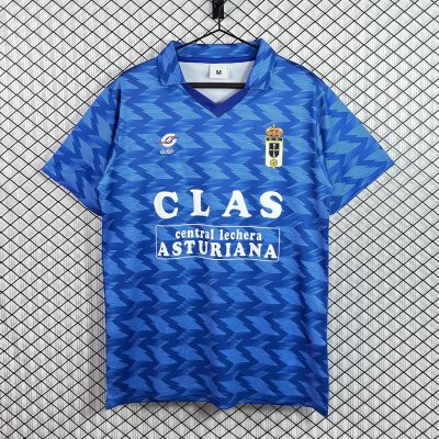 89/90 Real Oviedo Home Retro Soccer Jersey