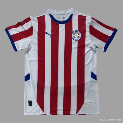 2024 Paraguay home soccer jersey size S-4XL