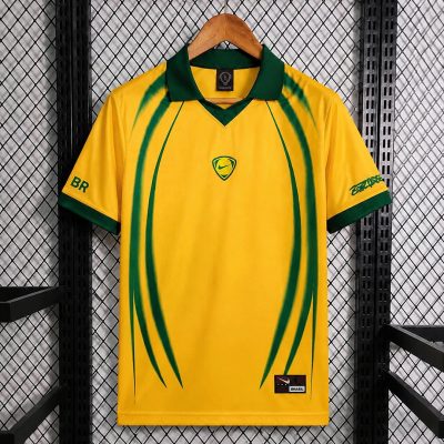 2026 Brazil x Scott Cactus Jack Total 90 Yellow Retro Soccer Jersey