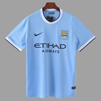 13/14 Manchester City Home Retro Soccer