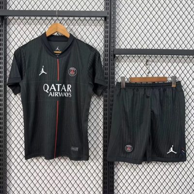 25/26 PSG Fourth Kids Soccer Jersey Size 16-28