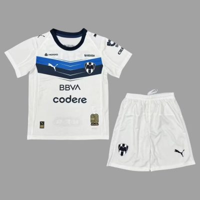 25/26 Monterrey Away Kids Soccer Jersey Size 16-28