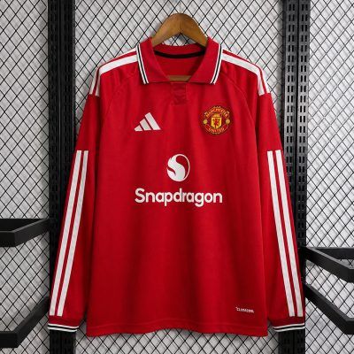 26/27 Manchester United Home Long Sleeve Soccer Jersey