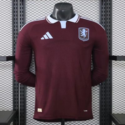 26/27 Aston Villa Home Long Sleeve Player Version Soccer Jersey