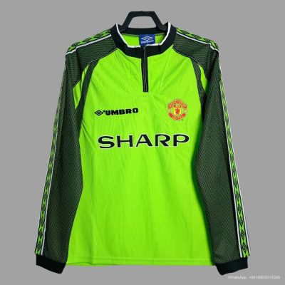 98/99 Manchester United Goalkeeper Long Sleeve Retro Soccer Jersey