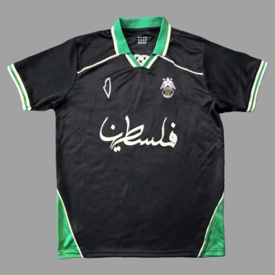 2025 Palestine Special Black Green Soccer Jersey