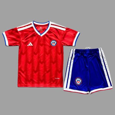2026 Chile Home Kids Soccer Jersey Size 16-28