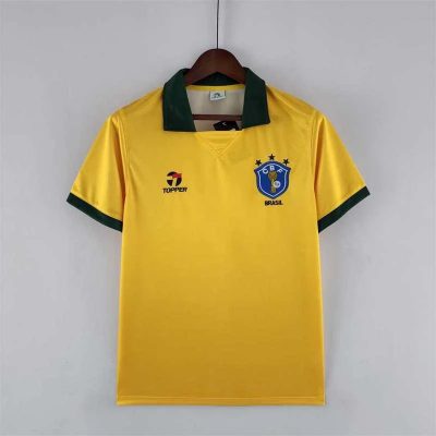 1988 Brazil Home Retro Soccer Jersey