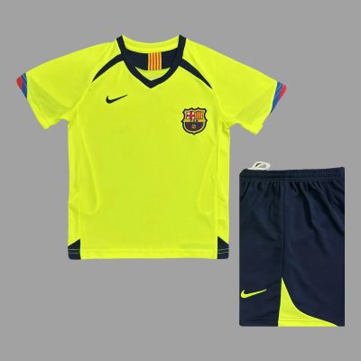 05/06 Barcelona Away Kids Retro Soccer Jersey Size 16-28