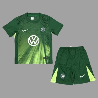 25/26 Wolfsburg Home Kids Soccer Jersey Size 16-28