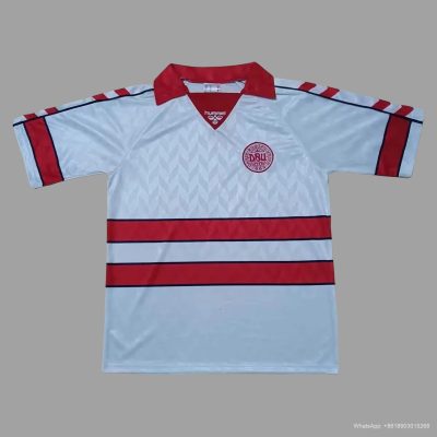 1988 Denmark Away Retro Soccer Jersey