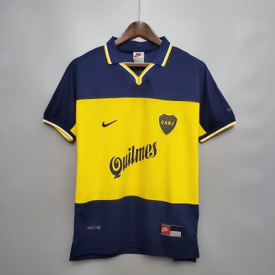 98/00 Boca Juniors Home Retro Soccer Jersey