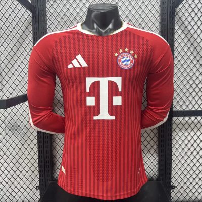 26/27 Bayern Munich Home Long Sleeve Player Version Soccer Jersey
