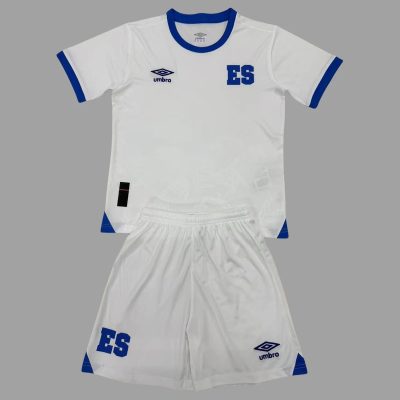 2025 El Salvador Away Kids Soccer Jersey Size 16-28