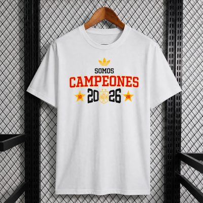 2026 Spain Somos Campeones Cotton White T-Shirt