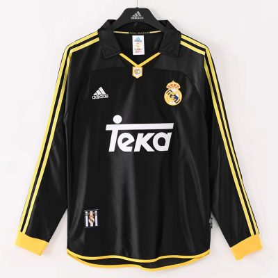 99/01 Real Madrid Away Long Sleeve Retro Soccer Jersey