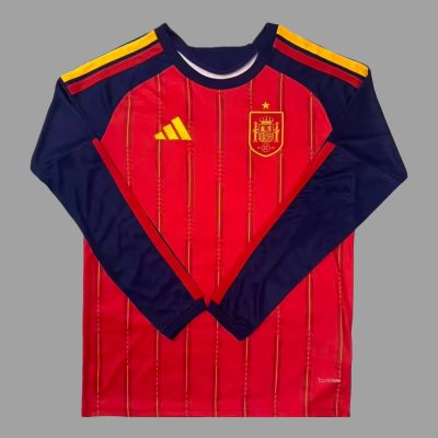 2026 Spain Home Long Sleeve Soccer Jersey